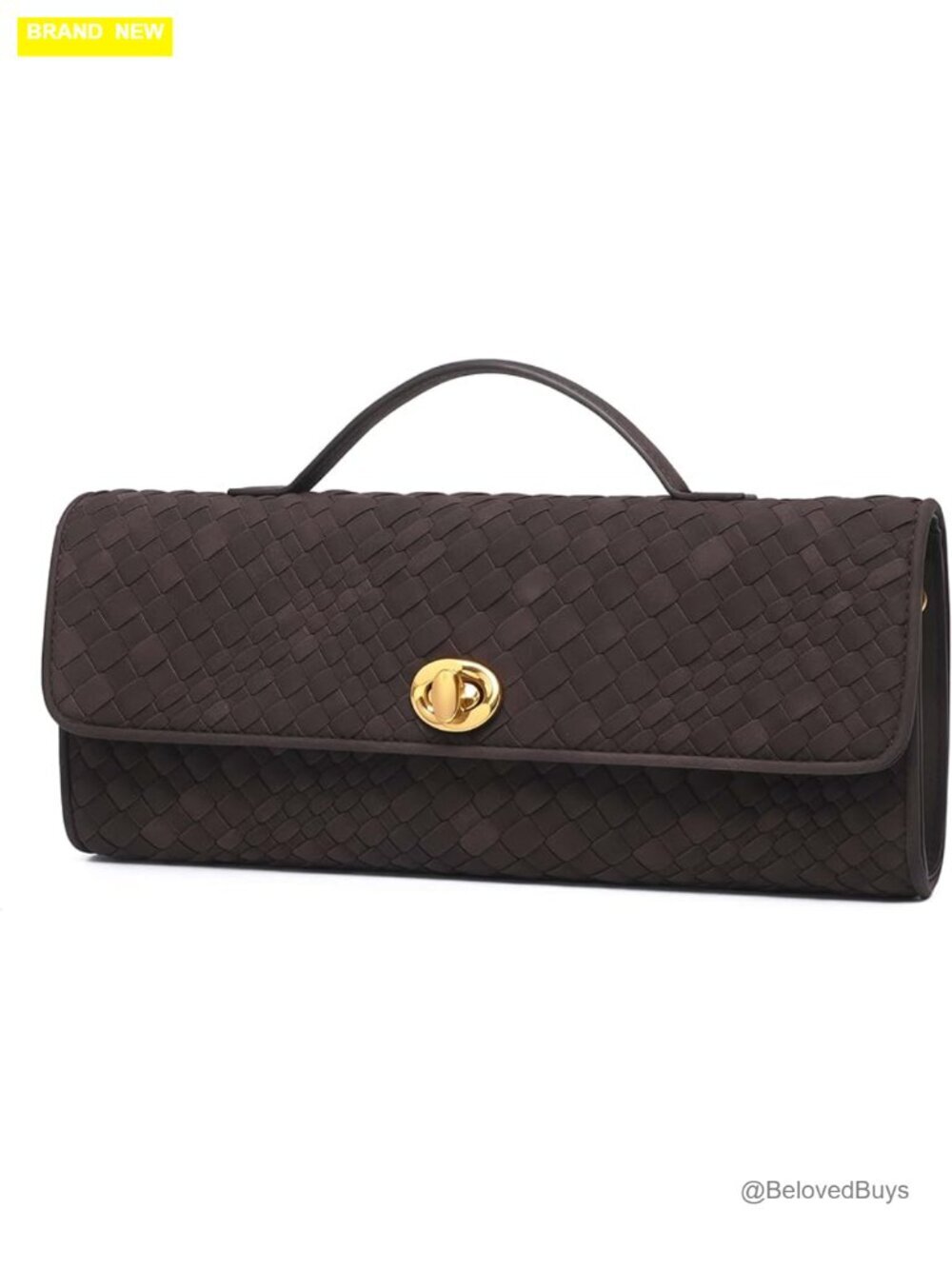 Woven Hobo Satchel - Soft Faux Suede Evening Handbag Crossbody Clutch Purse
